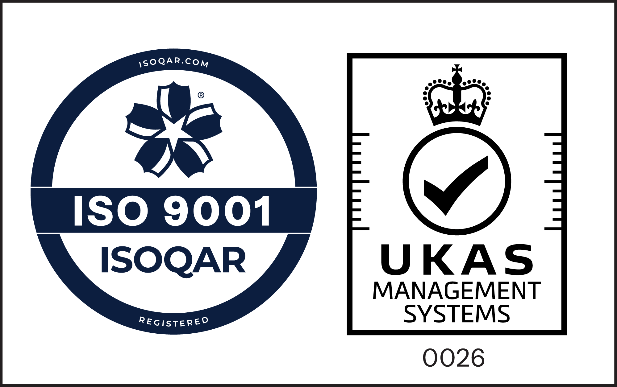 ISOQAR UKAS ISO 9001 joint logo